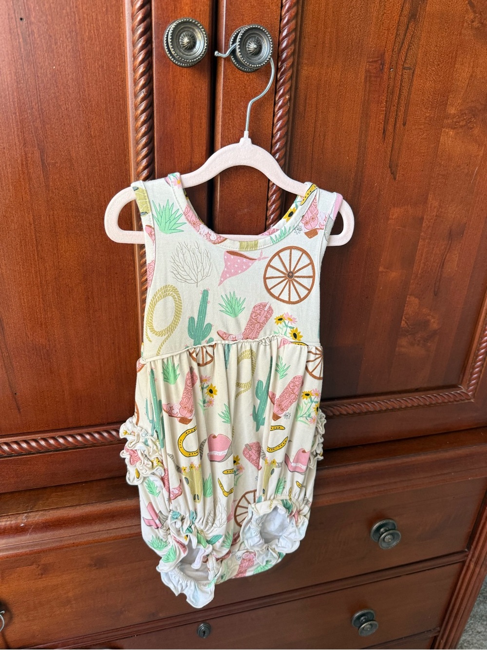 Little Sleepies Bubble Romper cowgirl print